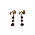 👑Boucles d’oreille clip vintage imitation rubis nacrelune.com boucles d'oreille