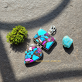 Pendentif en argent 925 avec turquoise mélangée cuivre nacrelune.com pendentif