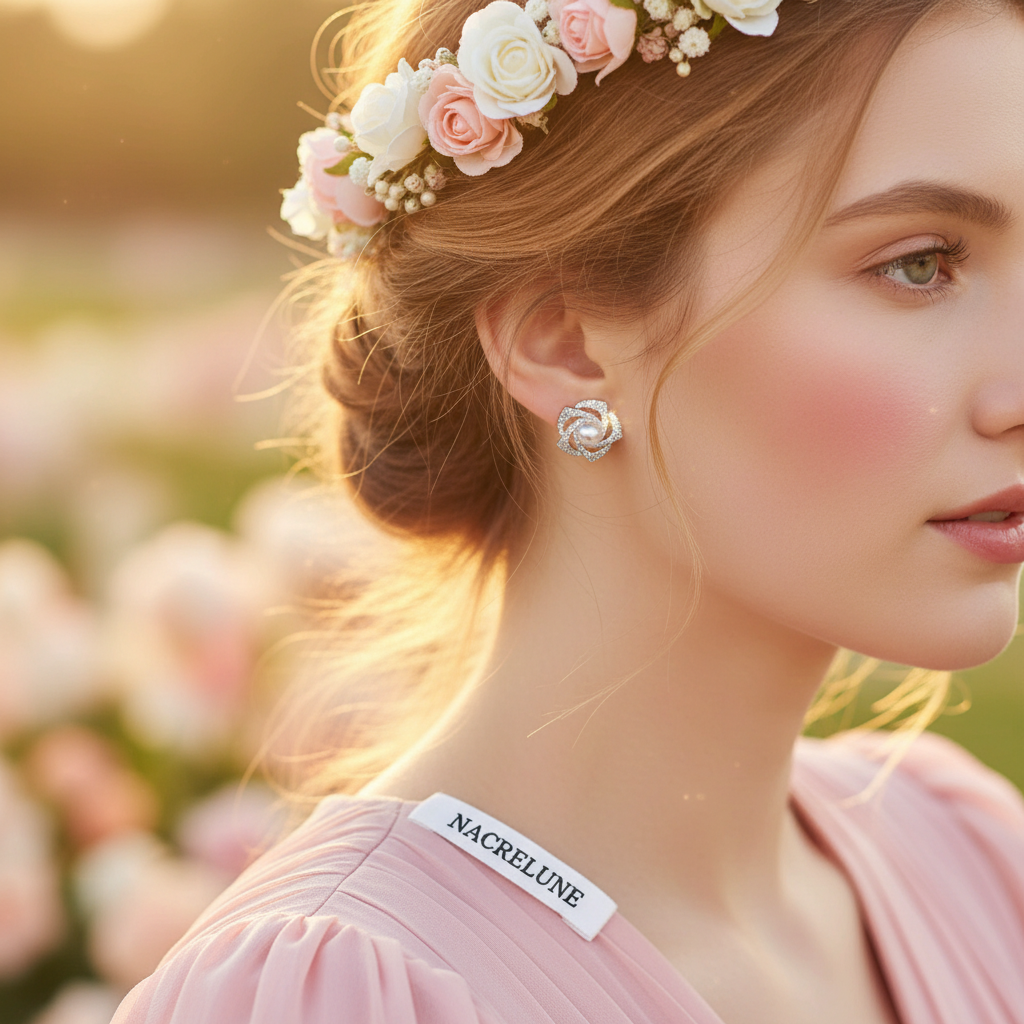 Fleurs perles strass garden party