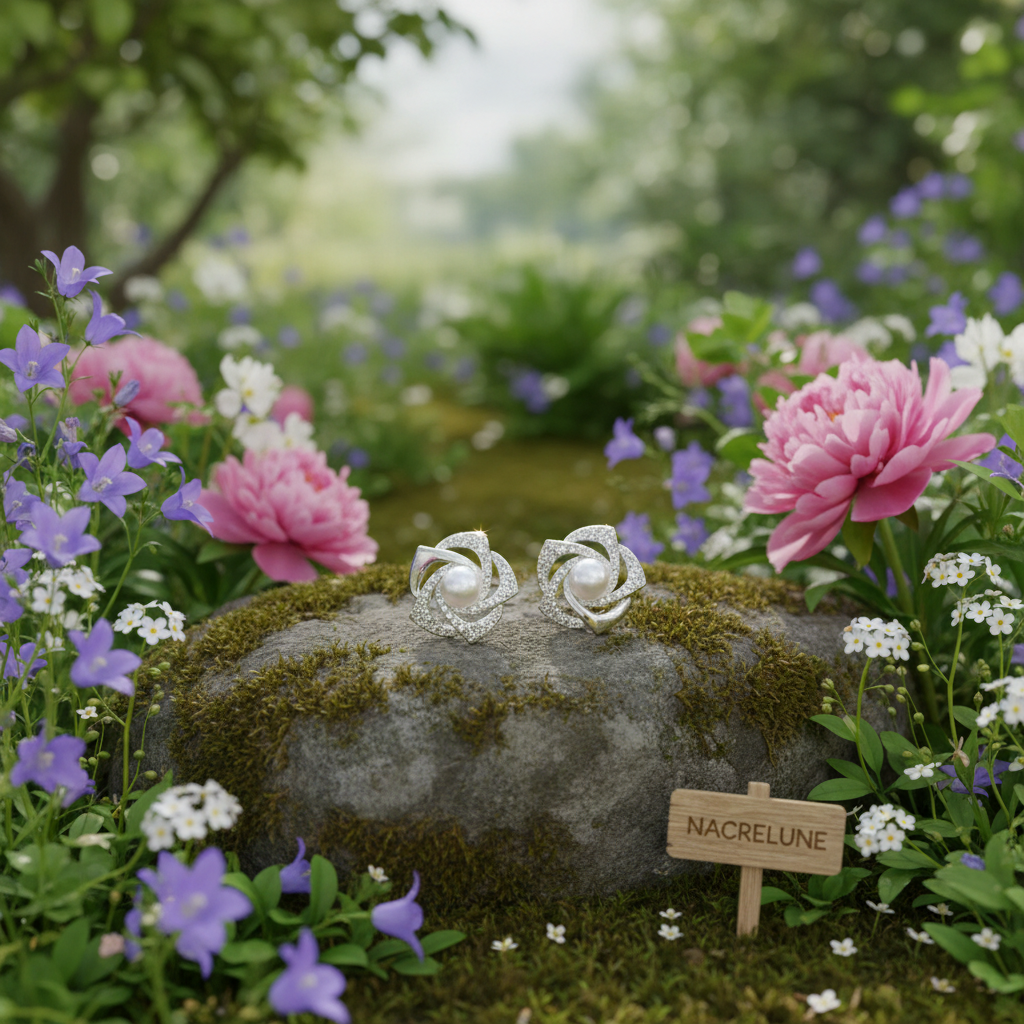 Fleurs perles strass jardin