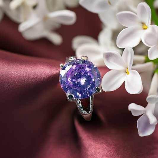 Anillo circonitas (Morado)