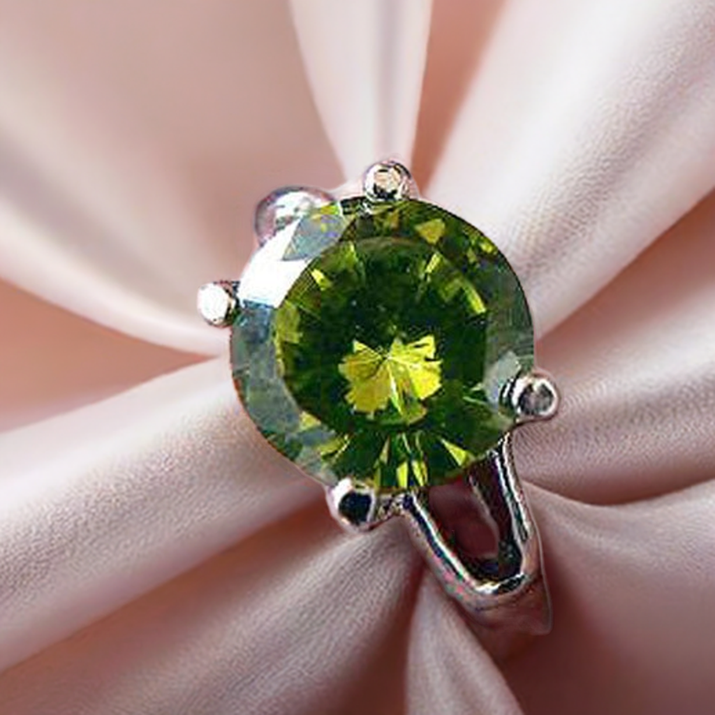 Bague zirconia (Vert) BA16