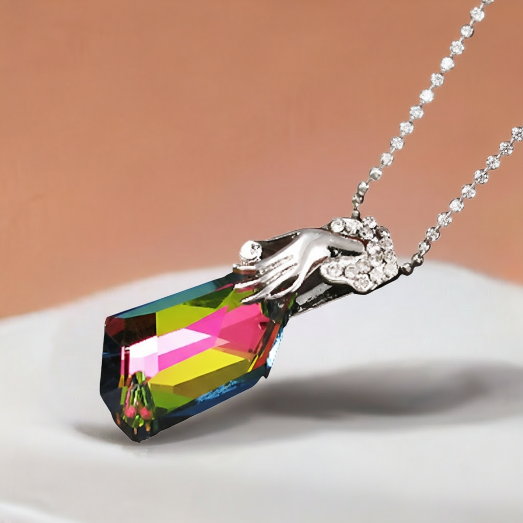 Pendentif en zirconia multicolore NACRELUNE pendentif