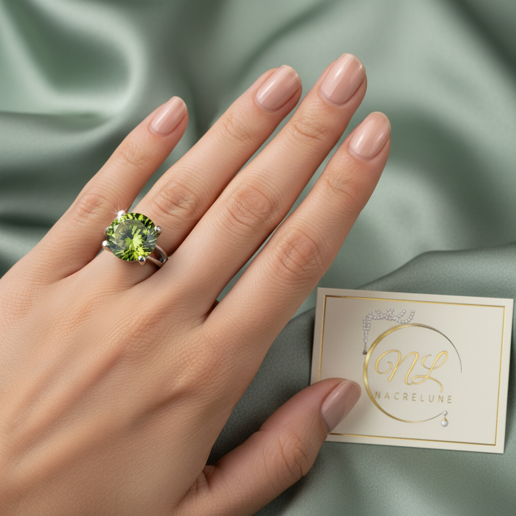 Bague zirconia imitation pierres précieuses, choisissez votre taille et couleur nacrelune.com Bague
