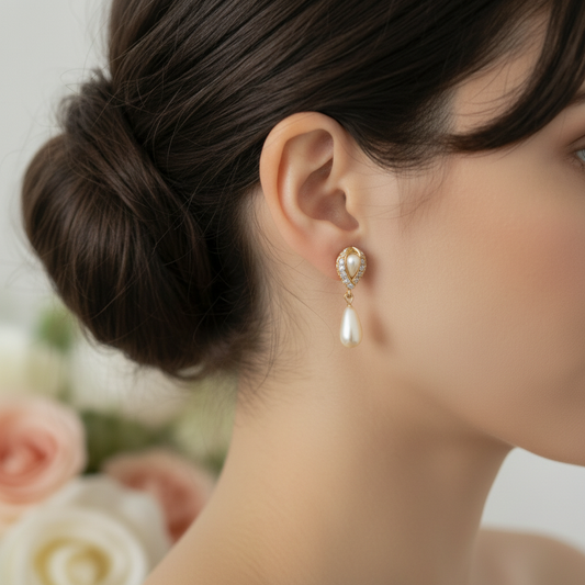 Boucles d’oreille perles fantaisie NACRELUNE boucles d'oreille