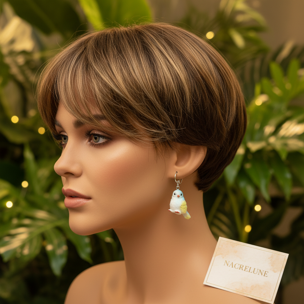 Boucles d'Oreilles Oiseaux en Résine - Bijoux Nature NACRELUNE nacrelune.com boucles d'oreille