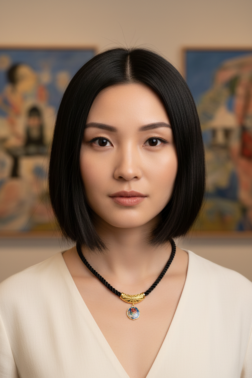 Pendentif en émail décoré nacrelune.com pendentif