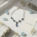 Collier en argent 905 avec kyanites polies nacrelune.com collier