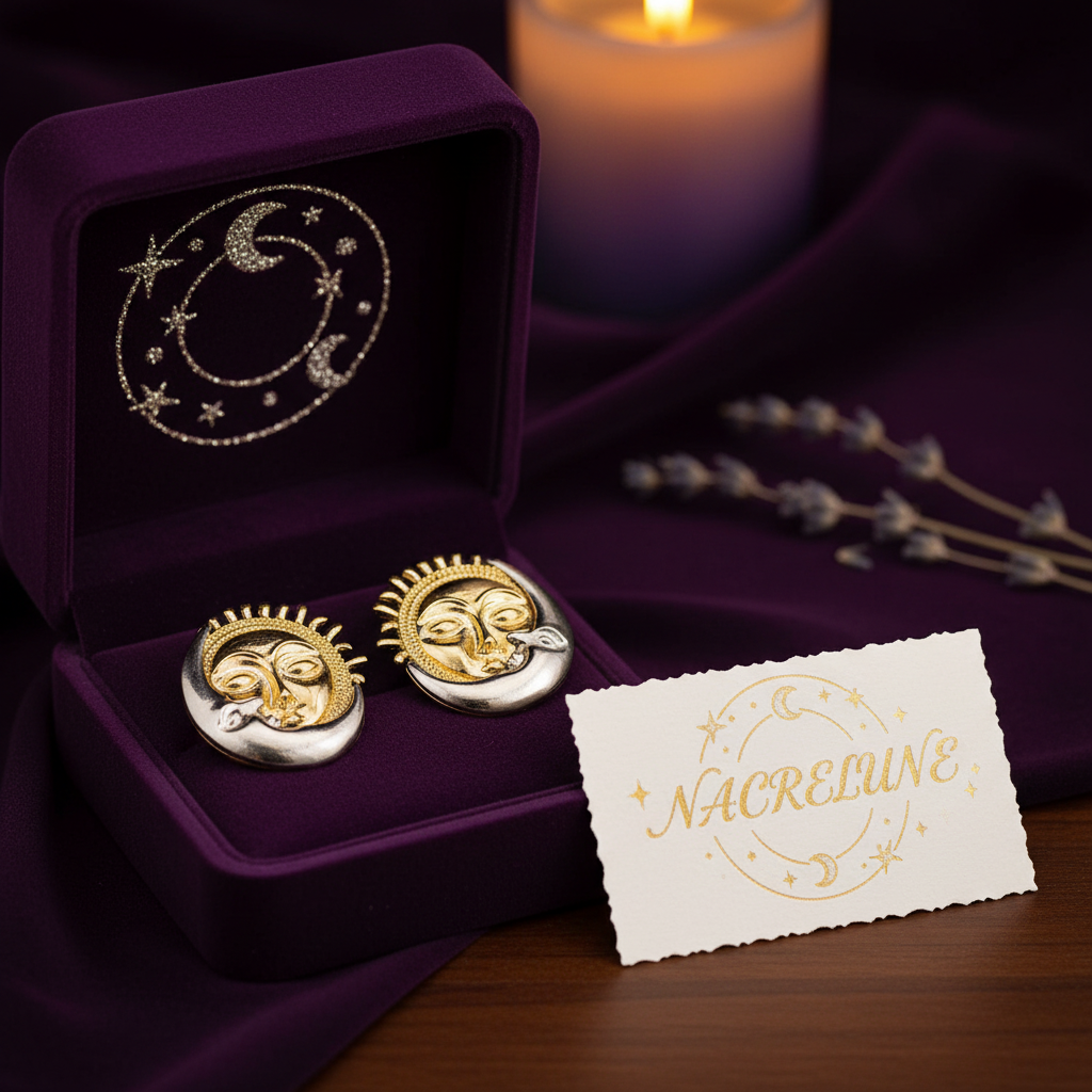 Lune soleil écrin violet