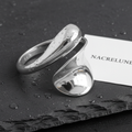 Bague en argent réglable nacrelune.com Bague