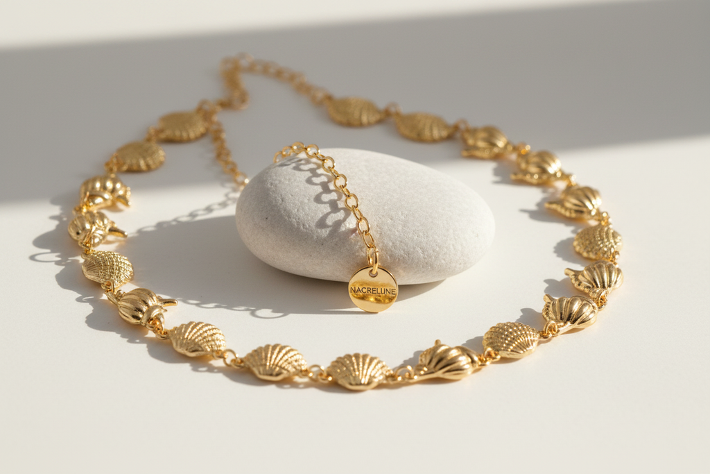 Collier Marée – Coquillages Plaqué Or | NACRELUNE NACRELUNE collier