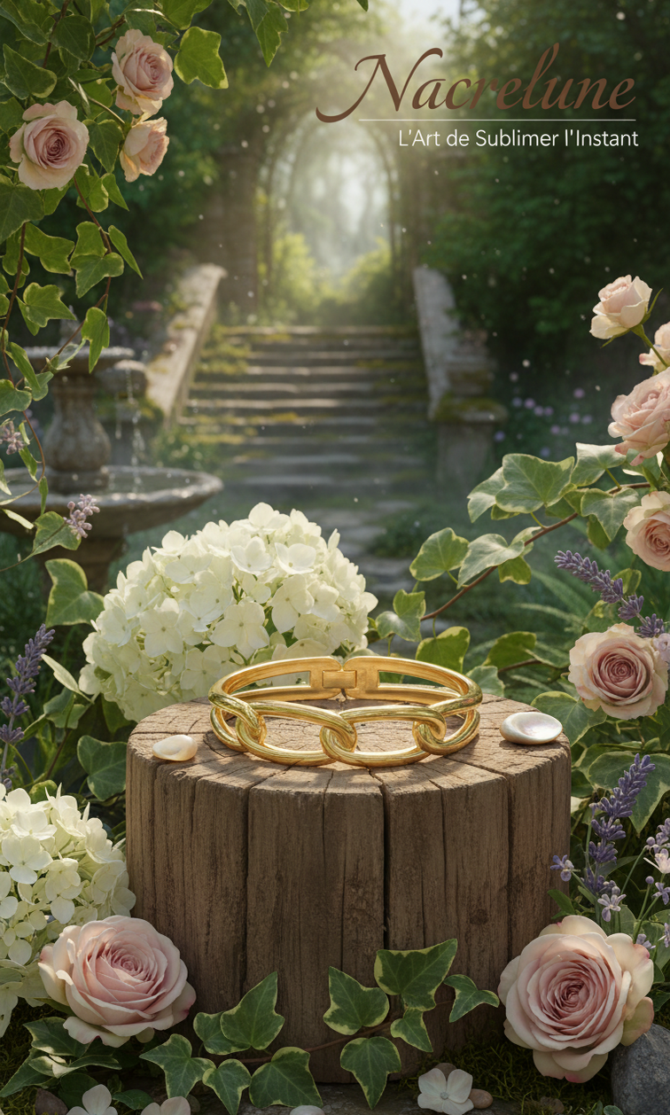 Bracelet Maillons Plaqué Or 18K – Acier Inoxydable 304 & Fermoir NACRELUNE bracelet
