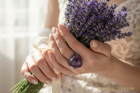 Bague en améthyste naturelle NACRELUNE Bague