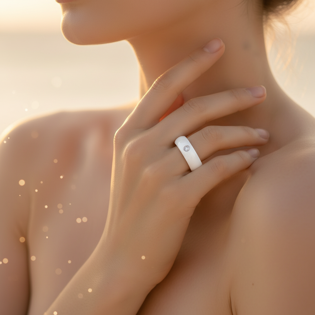 Bague en céramique : choisissez votre couleur NACRELUNE Bague