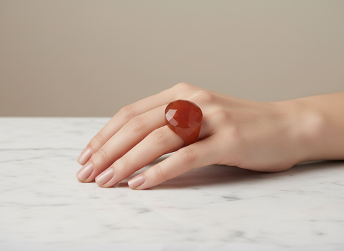 Bague en agate naturelle nacrelune.com Bague