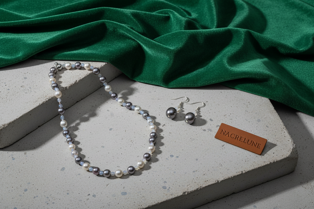 Parure perles de nacre nacrelune.com parure