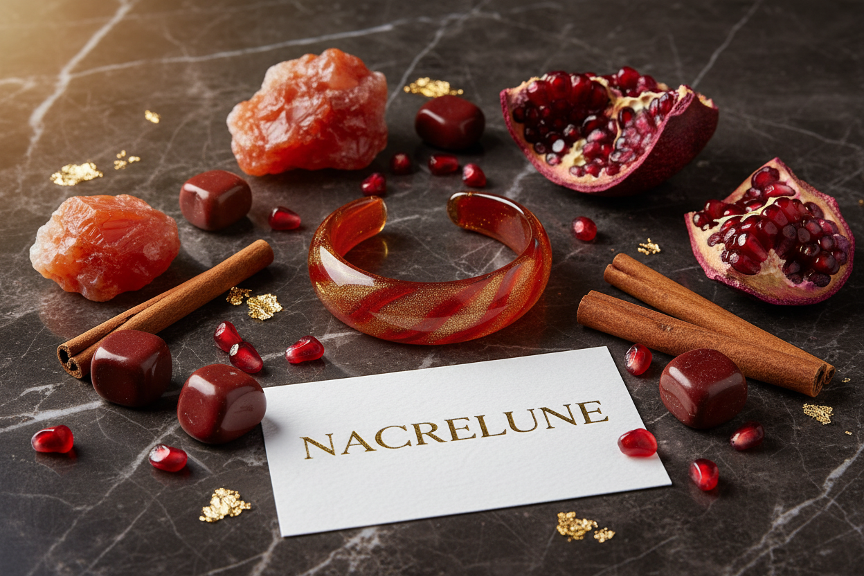 bracelet en verre rouge et doré nacrelune.com bracelet