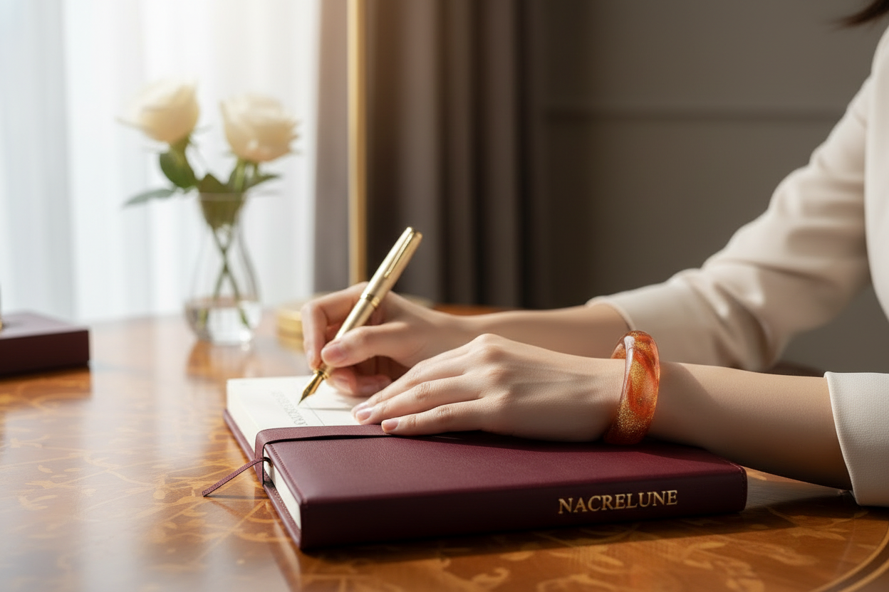 bracelet en verre rouge et doré nacrelune.com bracelet