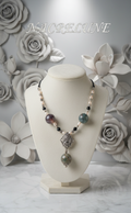 Collier Agates Indiennes Polies & Camée Métal | NACRELUNE nacrelune.com collier