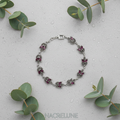 Bracelet en argent et marcassites avec rubis véritables nacrelune.com bracelet