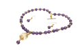Parure en perles d'améthystes véritable et grande citrine facettée nacrelune.com parure