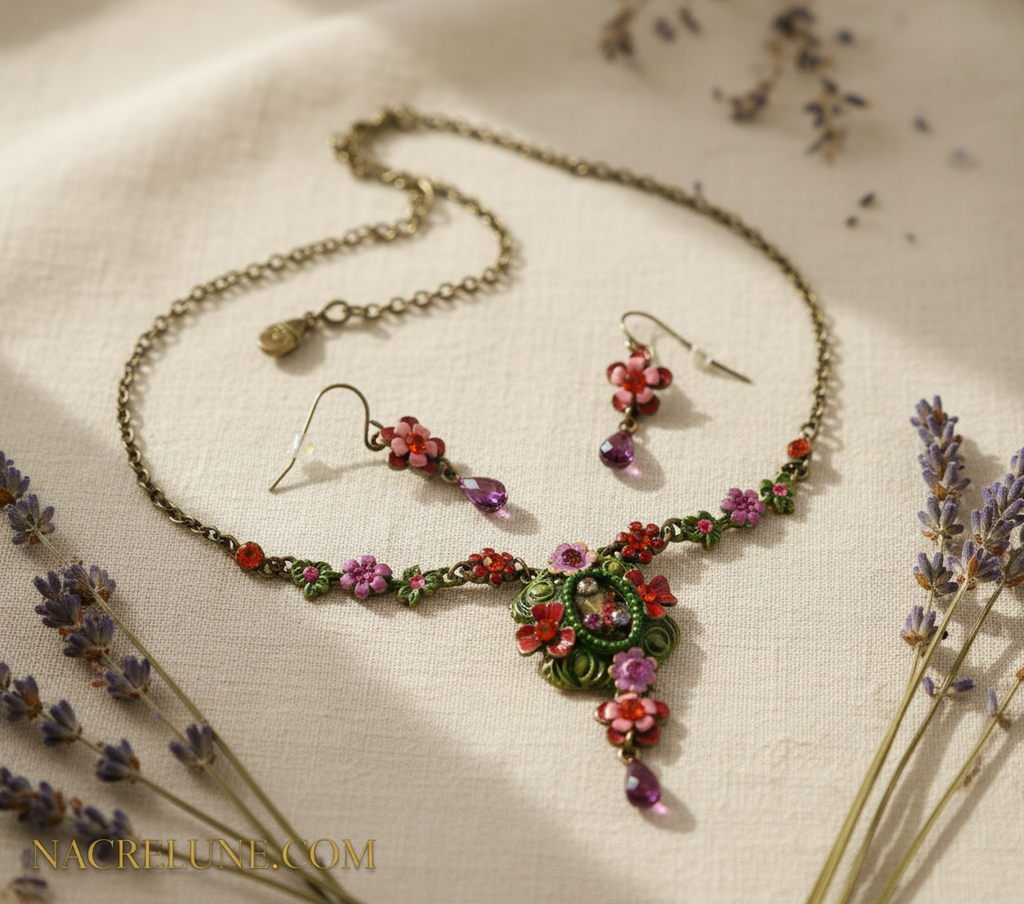 Parure fleurs nacrelune.com parure