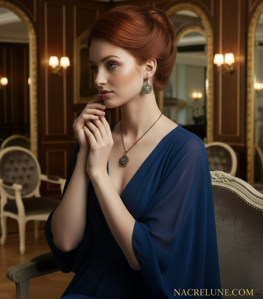 Parure fantaisie d'imitation marcassite NACRELUNE parure