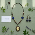 Parure Nacre Résine Collier Boucles Artisanal nacrelune.com parure