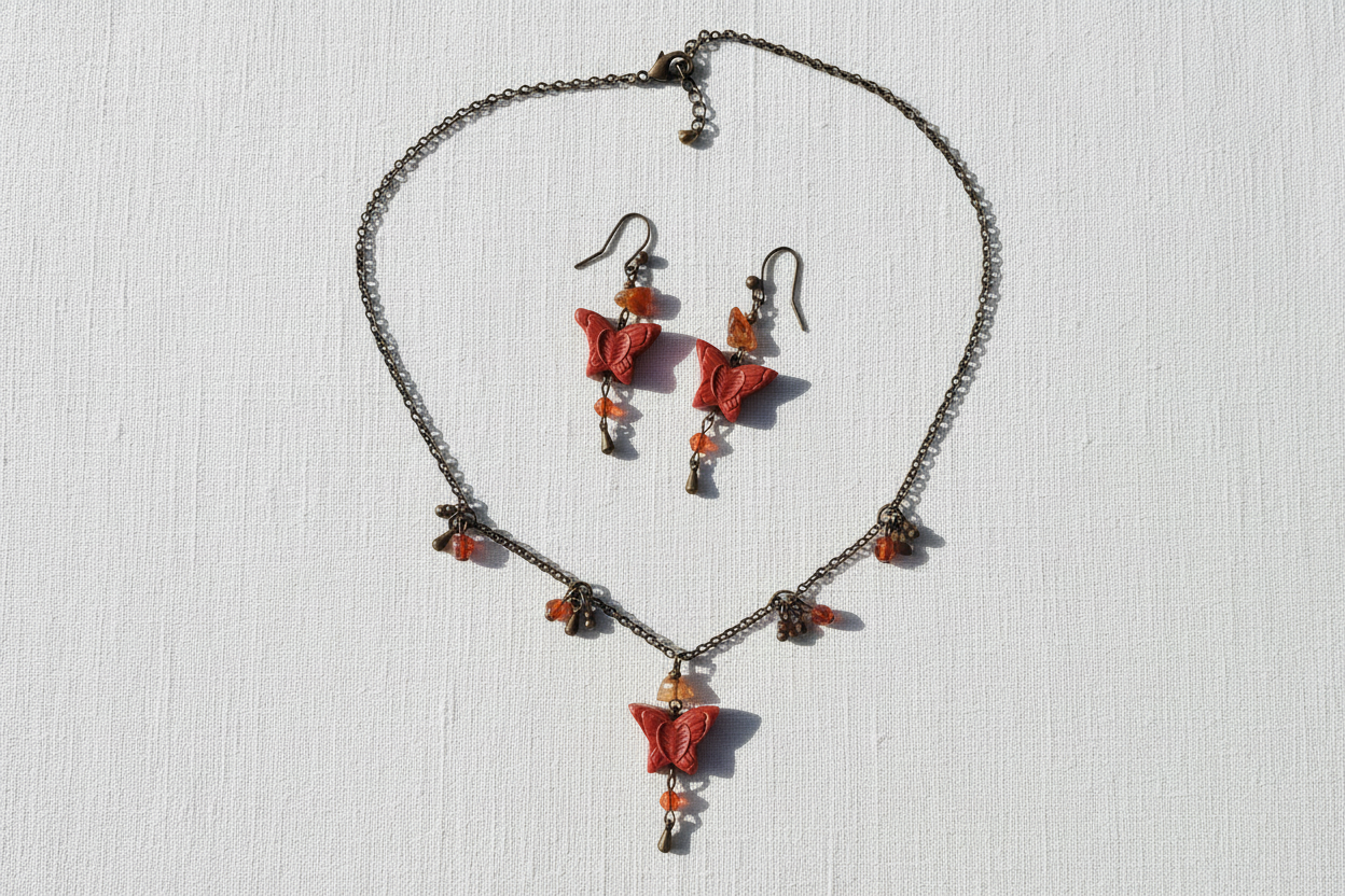 Parure fantaisie papillons NACRELUNE parure