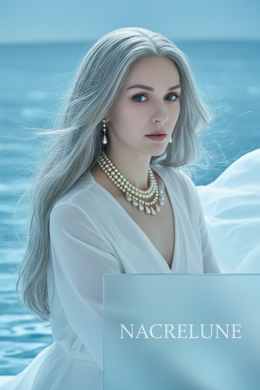 Parure fantaisie en perles d’imitation dorées NACRELUNE