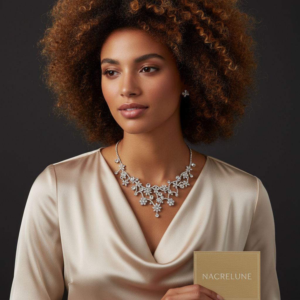 Parure en strass sophistiquée nacrelune.com parure