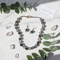 Parure Quartz Rutile Collier Boucles Pierre Naturelle nacrelune.com parure