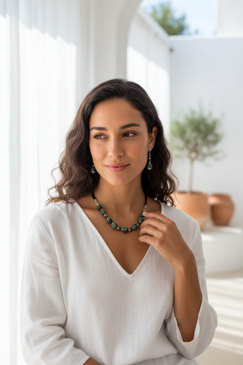 Parure rubis zoisite style casual