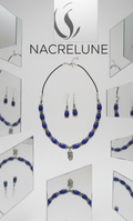 Parure Perles de Jade Mauve avec Rose - Harmonie & Chance | NACRELUNE NACRELUNE parure