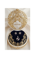 Petite parure coeurs strass roses nacrelune.com parure