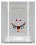 parure en strass multicolores originale