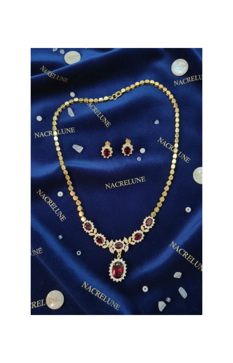 parure en zirconia imitation rubis nacrelune.com parure