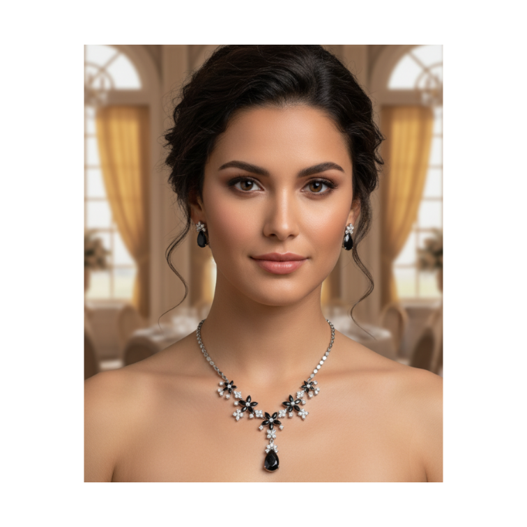 parure en zirconia imitation saphirs : choisissez votre couleur