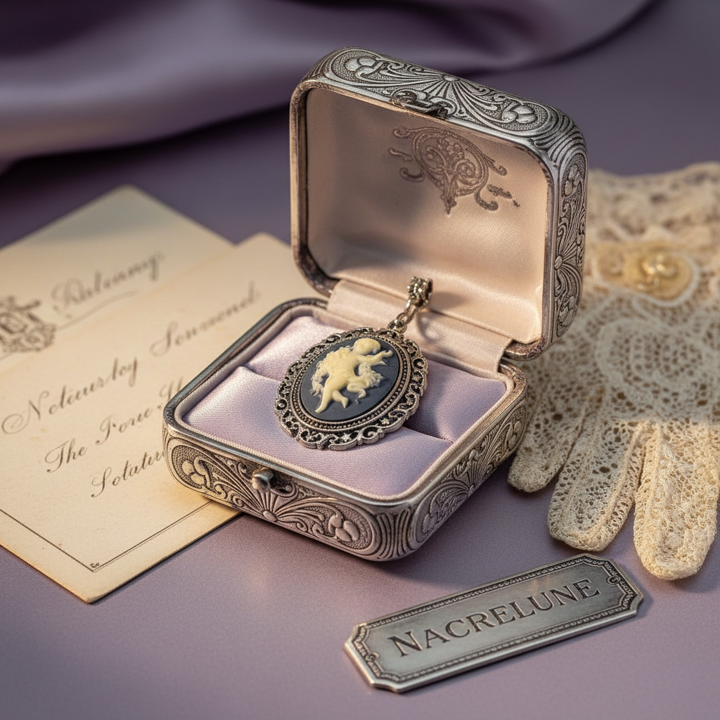 Grand pendentif camée ange en resine : couleur à choisir nacrelune.com pendentif