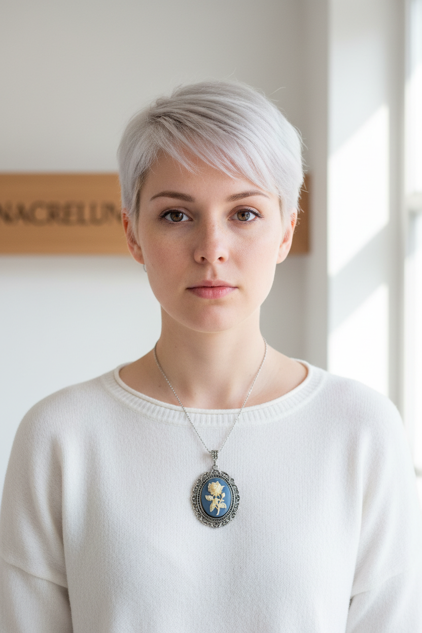 Grand pendentif camée en résine avec rose blanche : couleur à choisir nacrelune.com pendentif