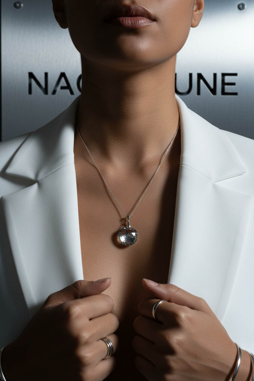 Pendentif Cristal - Choisissez Votre Couleur - Bijou Personnalisable nacrelune.com pendentif