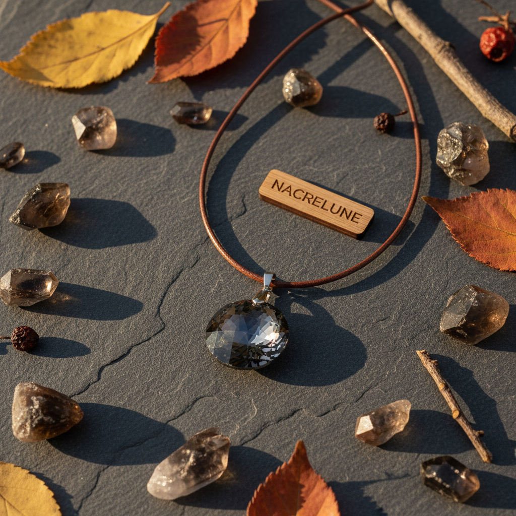 Pendentif Cristal - Choisissez Votre Couleur - Bijou Personnalisable nacrelune.com pendentif