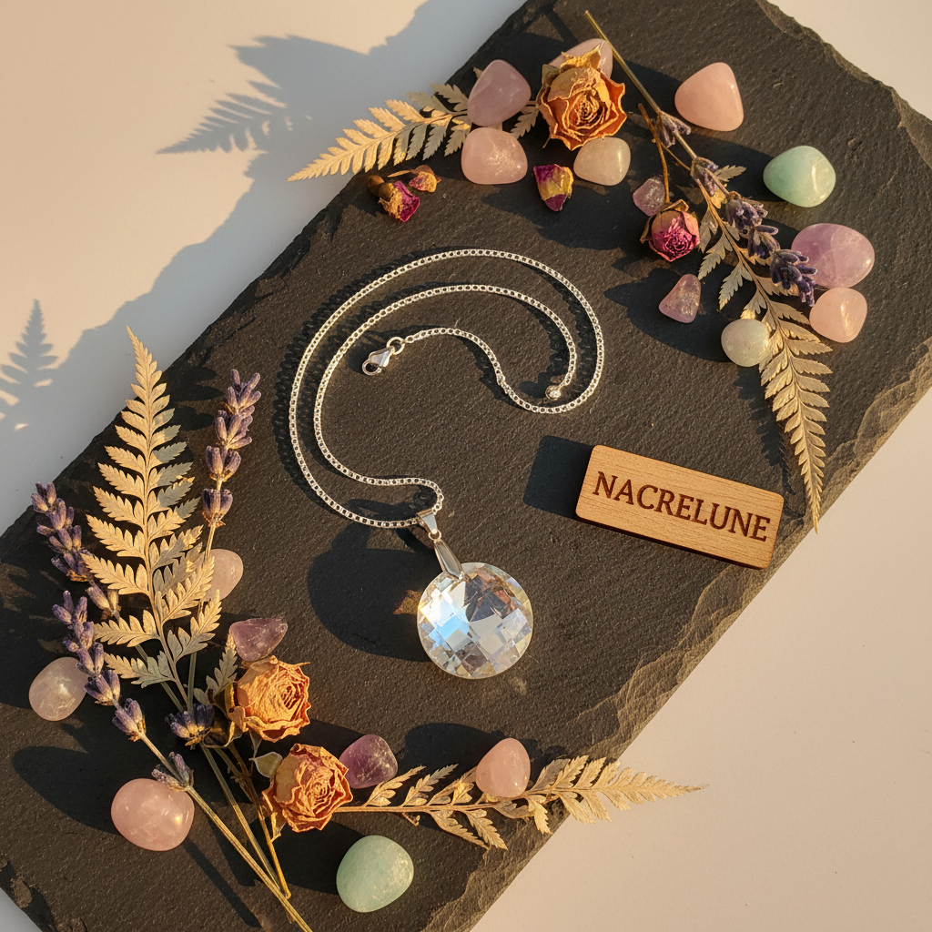Pendentif Cristal Multicolore - Choisissez Votre Nuance - Bijou Arc-en-Ciel nacrelune.com pendentif