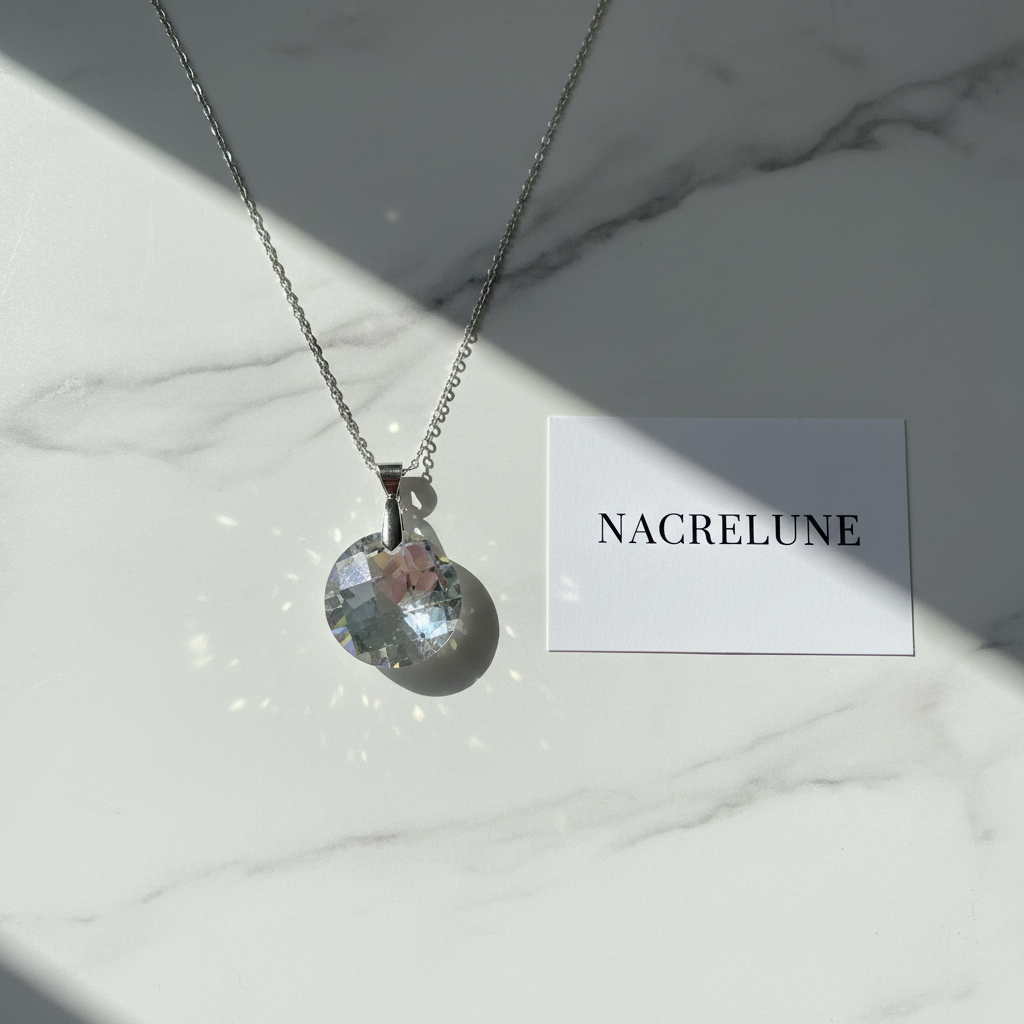 Pendentif Cristal Multicolore - Choisissez Votre Nuance - Bijou Arc-en-Ciel Multicolore clair nacrelune.com pendentif