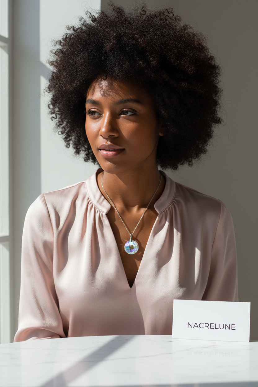 Pendentif cristal multicolore, choisissez votre nuance NACRELUNE