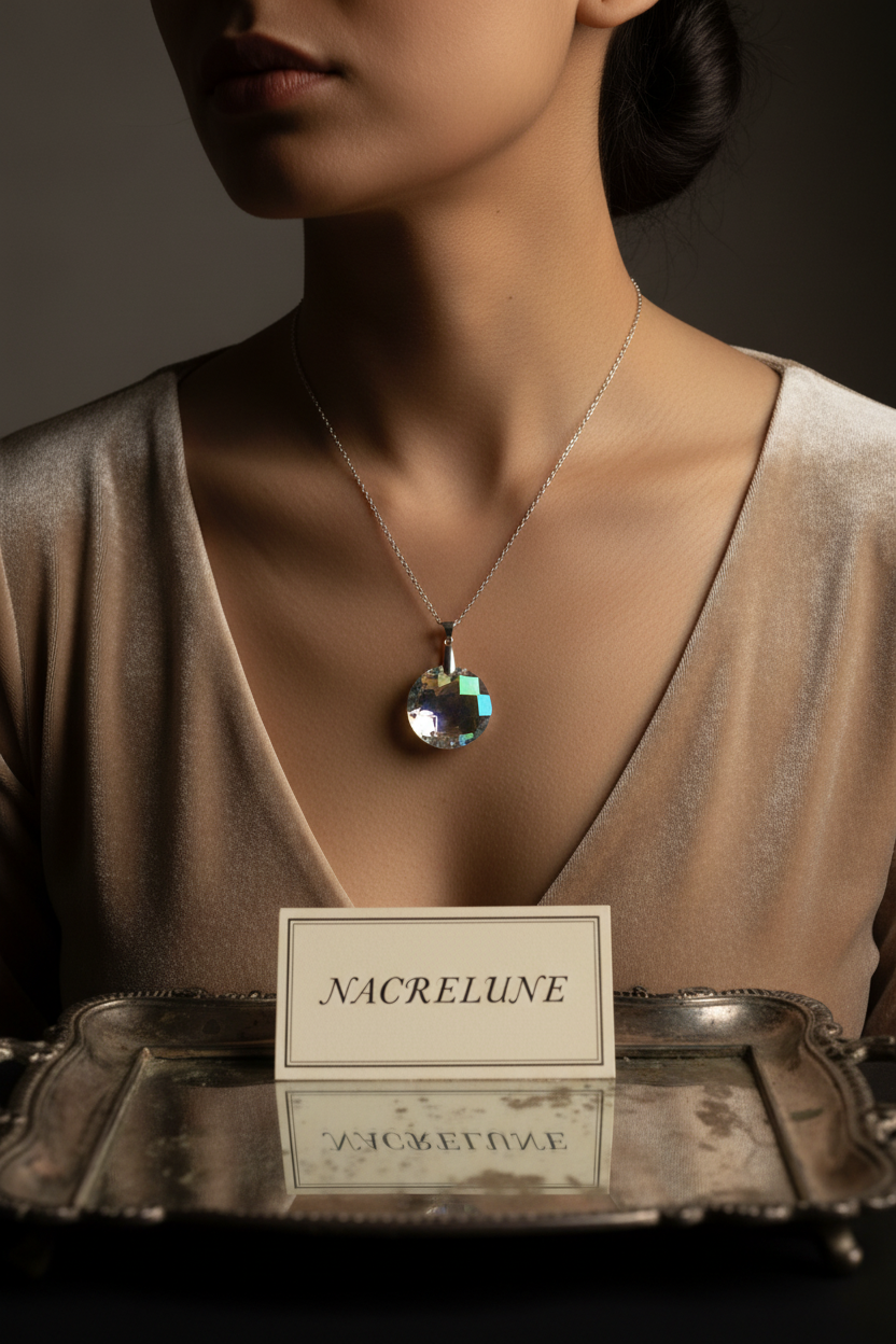 Pendentif cristal multicolore, choisissez votre nuance NACRELUNE