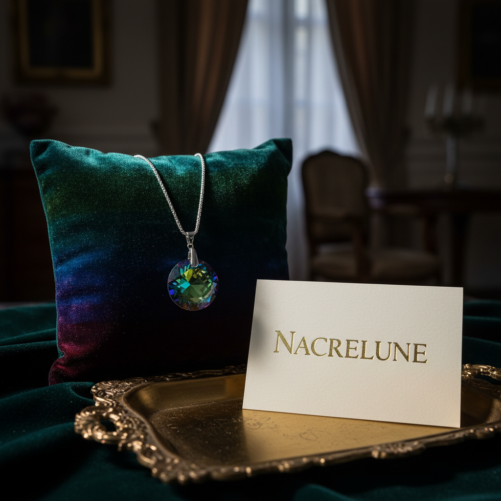 Pendentif cristal multicolore, choisissez votre nuance NACRELUNE