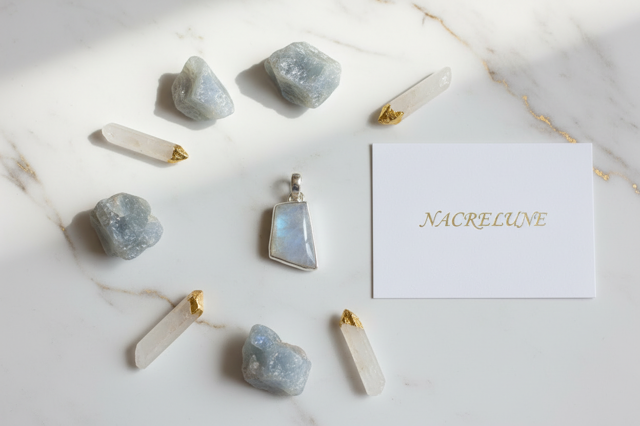 pendentif en argent 925 avec pierre de lune gris bleu nacrelune.com pendentif