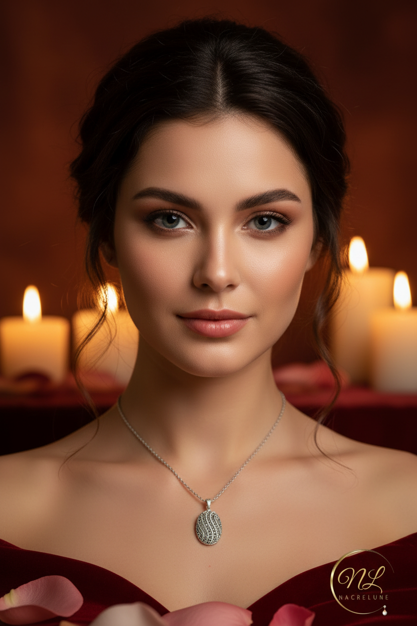 Pendentif avec marcassites nacrelune.com pendentif