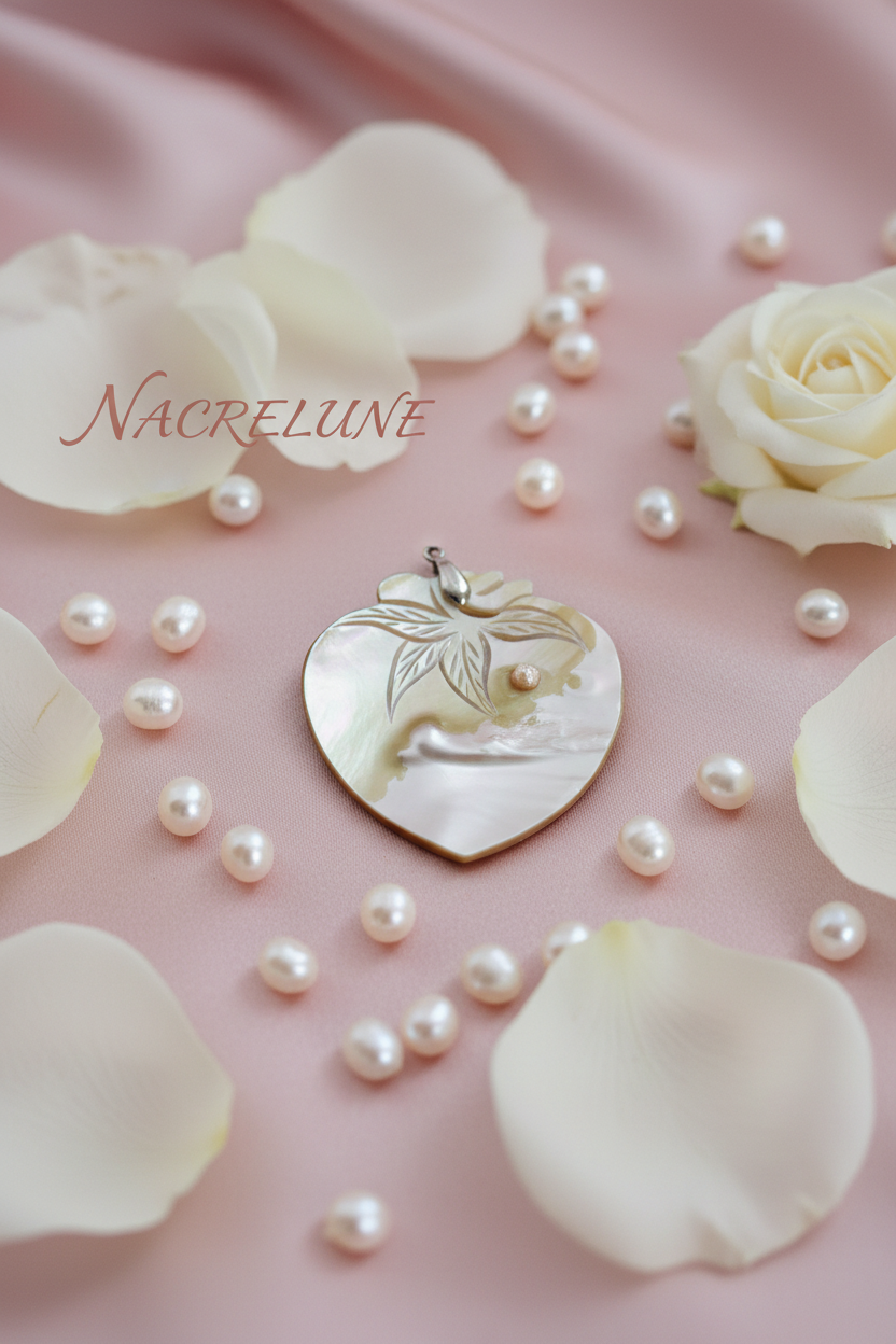 Pendentif en Nacre avec Perle en Formation – Bijou Naturel Rare | NACRELUNE NACRELUNE pendentif